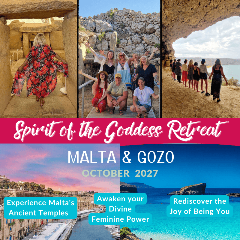 Women exploring the ancient temples of Malta during the Spirit of the Goddess Divine Feminine retreat in Malta and Gozo.